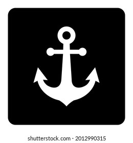 anchor icon on white background
