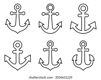 anchor icon on white background