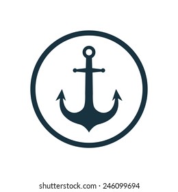 anchor icon on white background