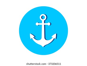 Anchor icon on white background