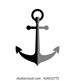 Anchor icon on white background 