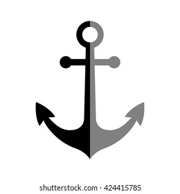 Anchor icon on white background 