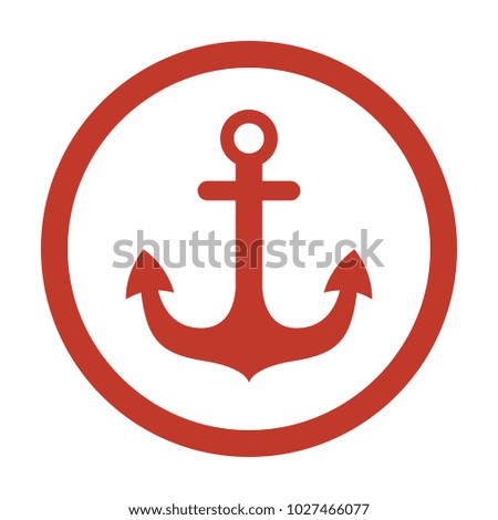 Anchor icon on white background. Vector illustration
