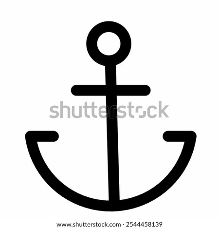 Anchor Icon, Outline Anchor Icon Design 