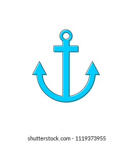 Anchor icon, outline design template, vector illustration