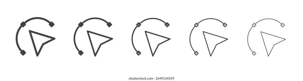 Símbolo de Vector de ilustración de contorno de icono de ancla