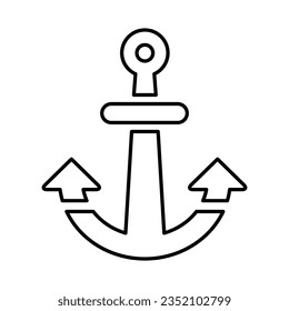 Anchor Icon In Outline Style