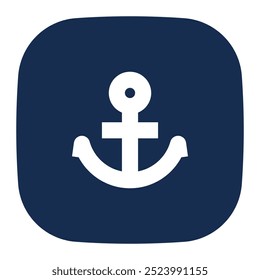 Anchor icon. anchor, sailing, navy, harbor, marine, ship. Vector icon illustration