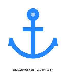 Anchor icon. âncora, vela, marinha, porto, marinha, navio. Ilustração de ícone de vetor