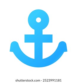 Anchor icon. anchor, sailing, navy, harbor, marine, ship. Vector icon illustration