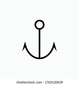 Anchor Icon Sailor Symbol Vector Stock Vector (royalty Free) 1763120639 