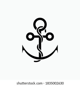 Anchor Icon. Sailor's Symbol - Vector Logo Template.