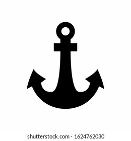 Anchor icon. Sea boat anchor vector.