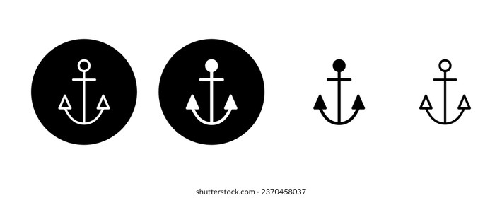 Anchor icon set illustration. Anchor sign and symbol. Anchor marine icon.