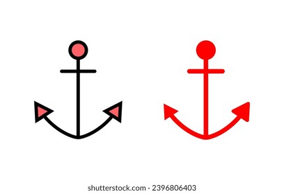 Anchor icon set illustration. Anchor sign and symbol. Anchor marine icon.