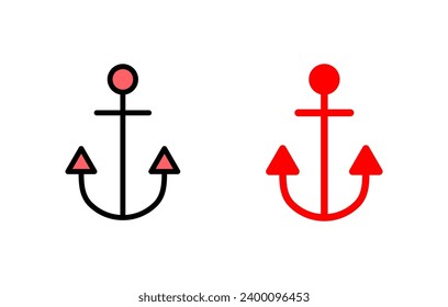 Anchor icon set illustration. Anchor sign and symbol. Anchor marine icon.