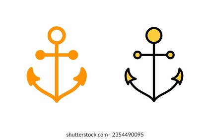 Anchor icon set for web and mobile app. Anchor sign and symbol. Anchor marine icon.