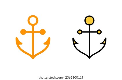 Anchor icon set for web and mobile app. Anchor sign and symbol. Anchor marine icon.