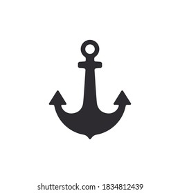 Anchor icon. Ship brake. Stencil anchor. Logo template. Black anchor. Nautical anchor. Silhouette. Port symbol. Anchorage sign. Yacht Club. Ship pointer. Shipbuilding icon. Shipyard. Sea port. Marine