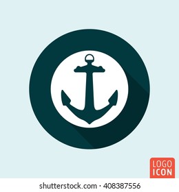 Anchor icon. Ship anchor symbol. Vector illustration