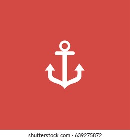 anchor icon. sign design. red background