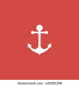 anchor icon. sign design. red background