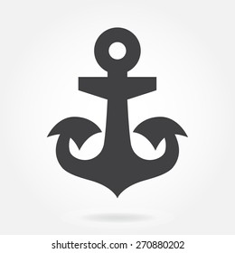 Anchor icon or sign. Vector illustration.
