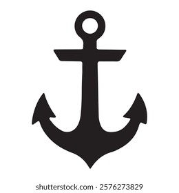 anchor icon silhouette vector clipart