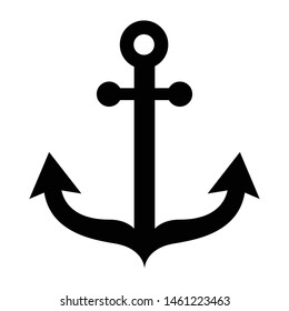 Anchor icon silhouette vector illustration graphic design