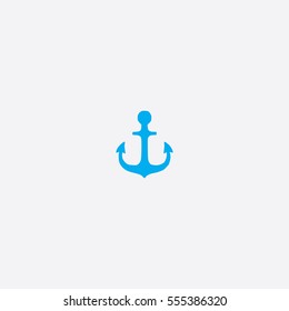 Anchor icon silhouette vector illustration
