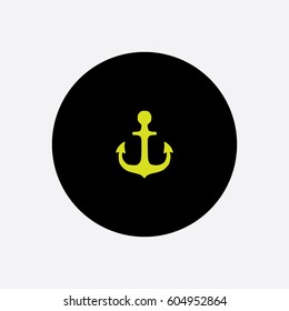 Anchor icon silhouette vector illustration