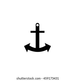 Anchor icon. Simple black vector symbol.