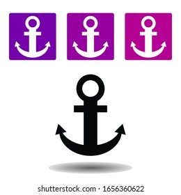 anchor icon . Simple glyphvector of Travel purple set for UI and UX, website or mobile application
