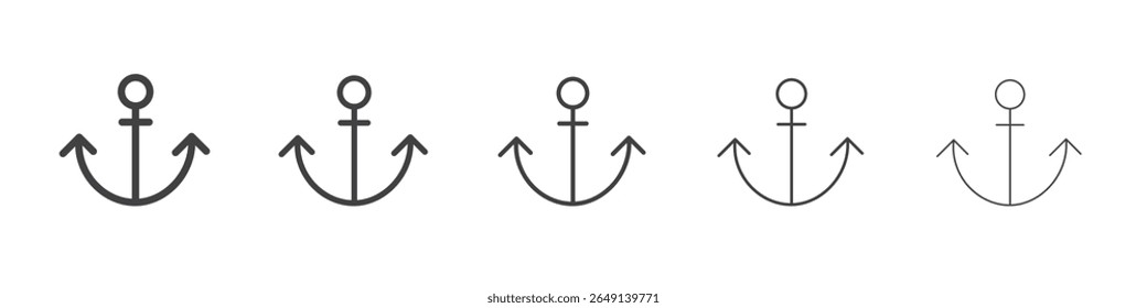 Anchor icon simple illustration logo art