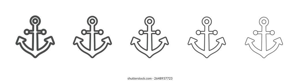 anchor icon simple isolated vector sign