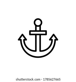 Anchor icon. Simple line, outline vector elements of pirate icons for ui and ux, website or mobile application