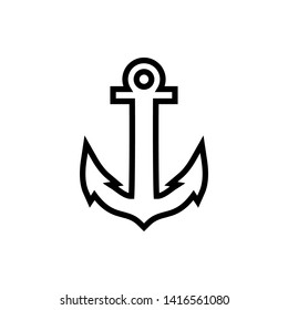 Anchor icon simple vector illustration.