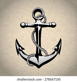 Anchor icon solated nautical heavy iron symbol art