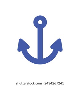 Anker-Symbol geeignet für nautische Themen, Marine-Unternehmen, Reise-Websites und maritime Designs. Ideal für Logos, Branding oder Dekor.