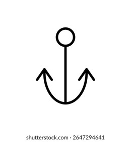 Anchor icon symbol for apps and websites. Anchor sign and symbol. Anchor marine icon.