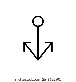 Anchor icon symbol for apps and websites. Anchor sign and symbol. Anchor marine icon.