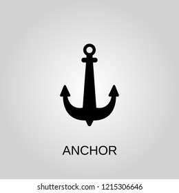 Anchor icon. Anchor symbol. Flat design. Stock - Vector illustration