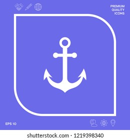 Anchor icon symbol. Graphic elements for your design