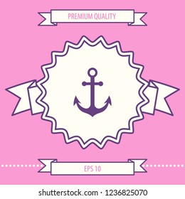 Anchor icon symbol. Graphic elements for your design