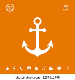 Anchor icon symbol. Graphic elements for your design