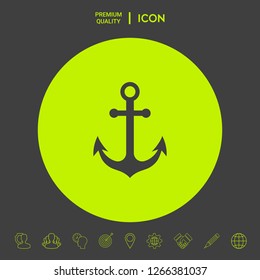 Anchor icon symbol. Graphic elements for your design