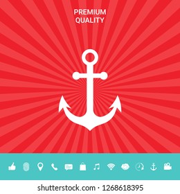 Anchor icon symbol. Graphic elements for your design