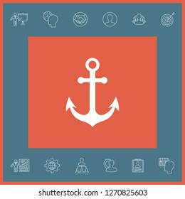 Anchor icon symbol. Graphic elements for your design