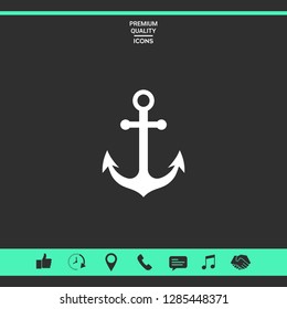 Anchor icon symbol. Graphic elements for your design