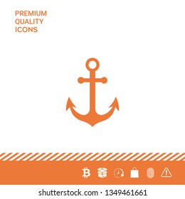 Anchor icon symbol. Graphic elements for your design